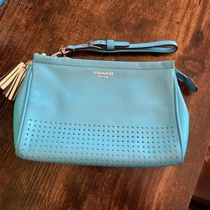 Coach wristlet with tassels